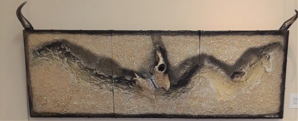 BULL. A unique work of art that fits over the couch. The Bull will add sophistication and glamor to your collection. $300.00